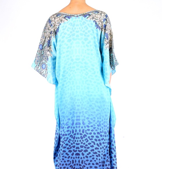 Ombre Kaftan-Animal Print Kaftan Leopard Print New - Picture 2 of 5